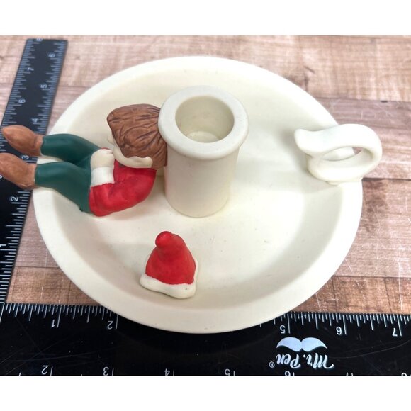 Vintage Collectible Elf Candle Holder Christmas Decor Ceramic - Picture 4 of 5